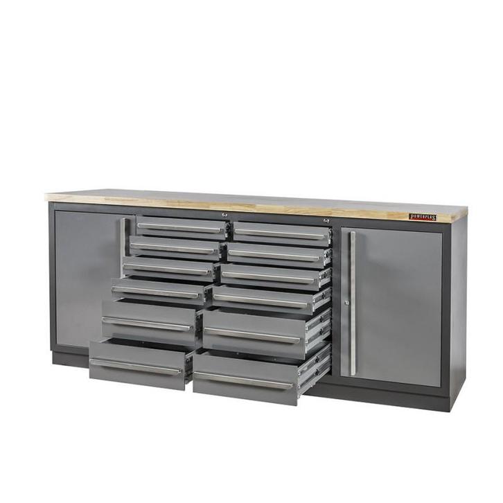 Professionele werkbank – montagetafel 215 x 70 x 95 cm. met, Doe-het-zelf en Verbouw, Werkbanken, Ophalen of Verzenden