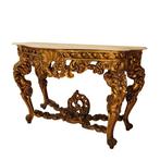 Wandtafel - Hout, Marmer - Consola Isabelina, Antiek en Kunst, Antiek | Meubels | Stoelen en Banken