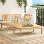 vidaXL 2-delige Loungeset pallet massief acaciahout, Tuin en Terras, Verzenden, Nieuw, Hardhout, Loungeset