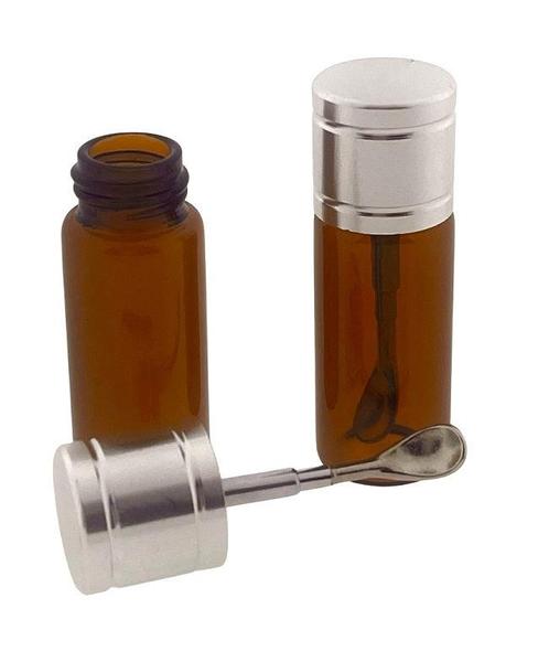Teletoot doseer potje - bruin glas     Medium glazen potje, Verzamelen, Rookartikelen, Aanstekers en Luciferdoosjes, Nieuw, Ophalen of Verzenden