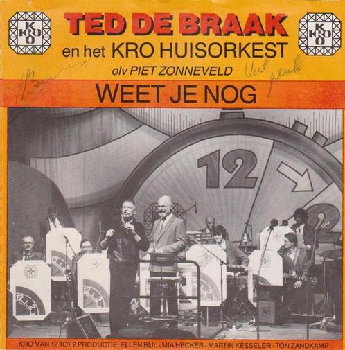 Ted De Braak en KRO Huisorkest o.l.v. Piet Zonneveld - Weet, Cd's en Dvd's, Vinyl | Nederlandstalig, Verzenden