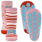 2-pack Antislipsokken Ewers - Roze met Vlinder en Strepen Wi, Meisje, Nieuw, Ophalen of Verzenden, Ewers