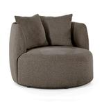 *WOONWINKEL* Eleonora Louis Ronde Boucle Fauteuil Bruin, Huis en Inrichting, Fauteuils, Verzenden, Nieuw