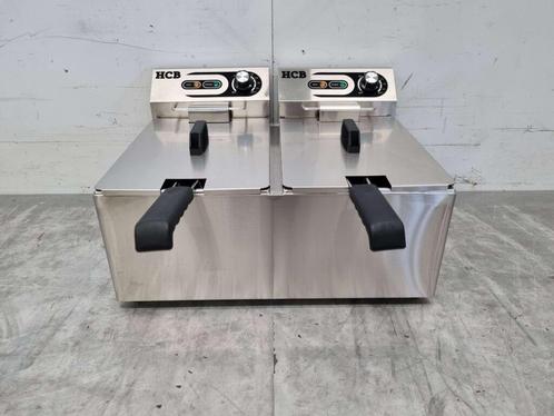 RVS Dubbele Friteuse Frituur 2 x 11 liter 230V Horeca, Zakelijke goederen, Horeca | Keukenapparatuur, Nieuw in verpakking, Ophalen of Verzenden