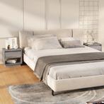 vidaXL Nachtkastjes 2 st 45x34x44 cm bewerkt hout grijs, Huis en Inrichting, Minder dan 45 cm, Verzenden, Nieuw, Minder dan 55 cm