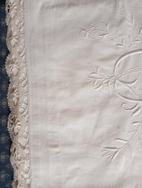 Laken (3) - 280 cm - 255 cm, Antiek en Kunst, Antiek | Kleden en Textiel