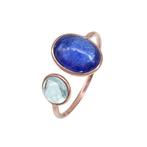 Ring - 14 karaat Roségoud - 3.90ct. tw. Tanzaniet -, Nieuw