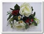 Mini boeketje Roos Hortensia Wit/rood Zijde Mini boeketje R, Ophalen of Verzenden, Nieuw