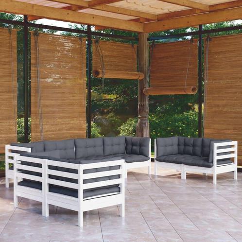 vidaXL 8-delige Loungeset met kussens massief grenenhout, Tuin en Terras, Tuinsets en Loungesets, Loungeset, Nieuw, Verzenden