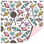 cadeaupapier 30 cm - 200 m - Sweet Candy - Roze, Verzenden, Nieuw