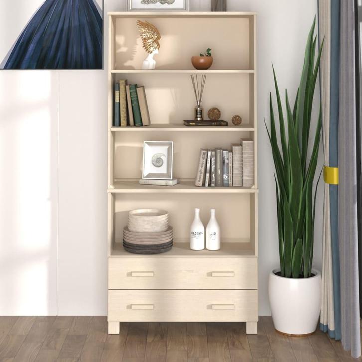 vidaXL buffetkast HAMAR massief grenenhout honingbruin, Huis en Inrichting, Kasten | Buffetkasten, 25 tot 50 cm, Nieuw, Grenenhout