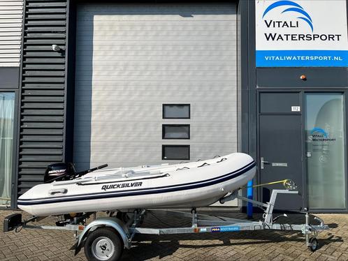 Quicksilver 320 ALU RIB, Mercury 8 pk op Pega trailer DEMO, Watersport en Boten, Rubberboten, Minder dan 70 pk, Aluminium, Benzine