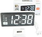 Lenco CR-30WH - Wekkerradio met groot 3” LED Display - Wit, Witgoed en Apparatuur, Wekkers, Nieuw, Verzenden