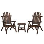 vidaXL 3-delige Loungeset massief vurenhout, Tuin en Terras, Verzenden, Nieuw, Hout, Loungeset