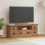 vidaXL TV-standaard met lade Naturel 110 x 30 x 40 cm, Minder dan 50 cm, Verzenden, Teakhout, Nieuw