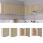 vidaXL Hangkasten 2 st Lyon 50x31x60 cm sonoma eikenkleurig, Huis en Inrichting, Keuken | Keukenelementen, Verzenden, Nieuw, Bruin