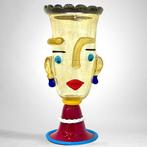 Filippo Maso - Vaas -  Grote vaas met vrouwengezicht - 44,5, Antiek en Kunst, Antiek | Glas en Kristal
