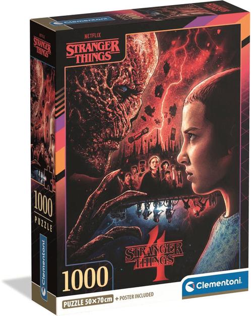 Stranger Things 4 - Vecna & Eleven Poster Puzzel (1000, Hobby en Vrije tijd, Denksport en Puzzels, Nieuw, Verzenden