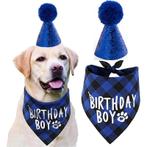 2-delige Honden verjaardags set Birthday Boy donker blauw, Dieren en Toebehoren, Honden-accessoires, Nieuw, Verzenden