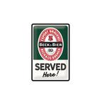 Becks served here reclamebord relief, Verzamelen, Ophalen of Verzenden, Nieuw
