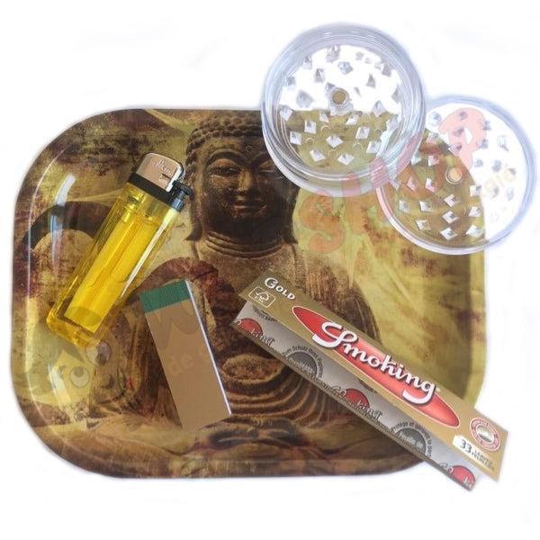 Rolling Tray - Geschenkset  Gold (Buddha), Verzamelen, Rookartikelen, Aanstekers en Luciferdoosjes, Nieuw, Ophalen of Verzenden