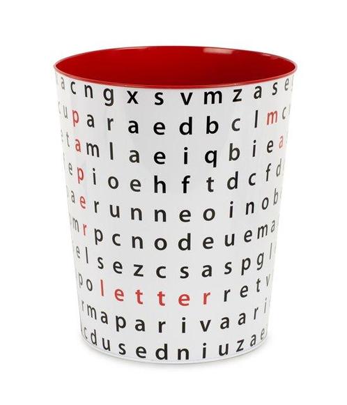 Balvi Letter Soup Prullenbak - Tin, Huis en Inrichting, Woonaccessoires | Prullenbakken, Verzenden