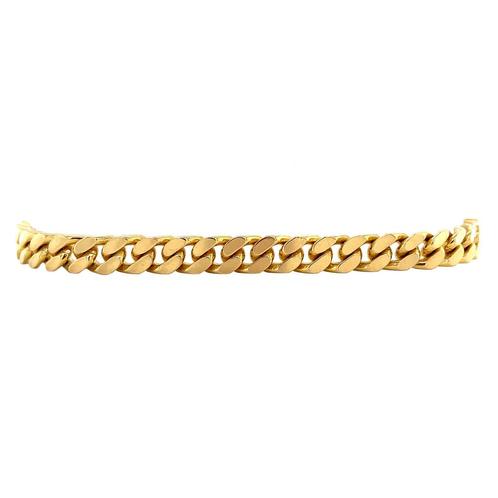 Gouden gourmet armband 21 cm 14 krt, Sieraden, Tassen en Uiterlijk, Armbanden, Goud, Zo goed als nieuw, Goud, Verzenden