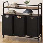 Wasmand 3 vakken 138L met planken en wielen, Verzenden, Nieuw