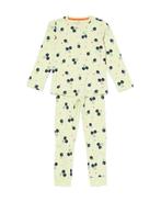 HEMA Kinderpyjama rib kers lime van €14.99 voor €7 sale, Verzenden, Nieuw