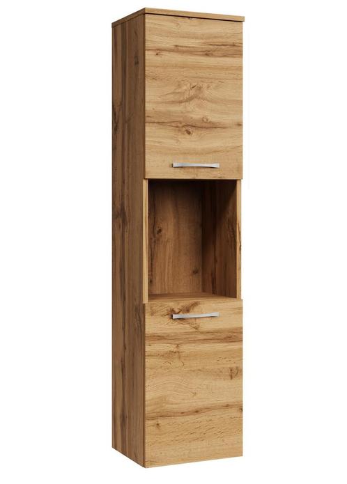 Badkamerkast Montreal 30 x 30 x 131 cm Eiken Kolomkast, Huis en Inrichting, Badkamer | Badkamermeubels, Nieuw, (Half)hoge kast