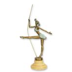 BRONZEN BEELD VAN EEN BALLERINA MET TOUW (Interieur), Antiek en Kunst, Verzenden
