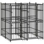 vidaXL Hondenkennel 3,69 m² staal, Verzenden, Nieuw