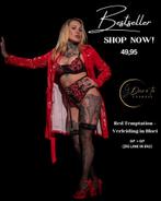 Sexy Lingerieset - Jarretels - Kant & Bloemen - Gratis Body, Verzenden, Setje