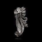 Broche Platina 5,50 ct. Diamanten bloemenspaler Broche