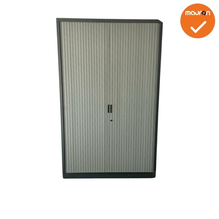 Roldeurkast - Basic - 195x120x45cm - Antracietgrijs met l..., Zakelijke goederen, Kantoor en Winkelinrichting | Kantoormeubilair en Inrichting