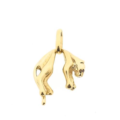Gouden panter hanger met robijn (sieraad, massief goud), Sieraden, Tassen en Uiterlijk, Bedels, Gebruikt, Overige merken, Goud