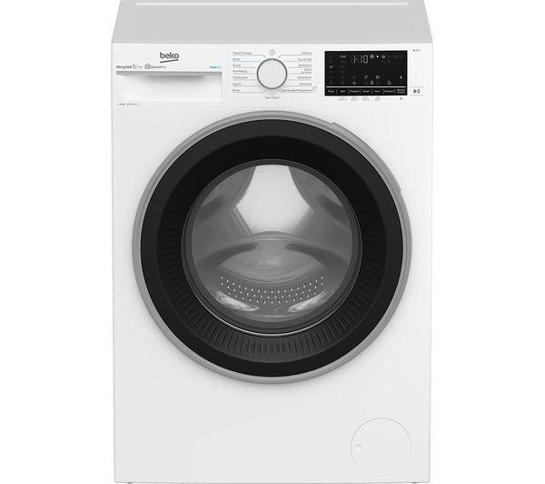 Beko B3W51041IW - Wasmachine - 10 kg - 1400 tpm -, Witgoed en Apparatuur, Wasmachines, Zo goed als nieuw, Voorlader, 85 tot 90 cm