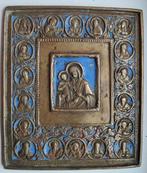 Icoon - Moeder Gods met Drie Handen - Brons, Emaille