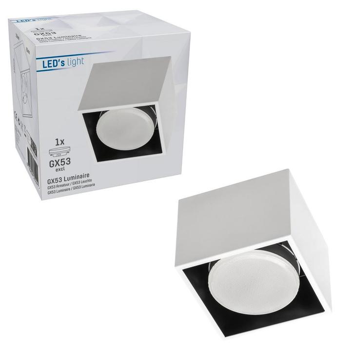 LEDs Light Cube LED Plafondlamp - 1 lichtpunt - Draaibaar l, Huis en Inrichting, Lampen | Overige, Nieuw, Verzenden