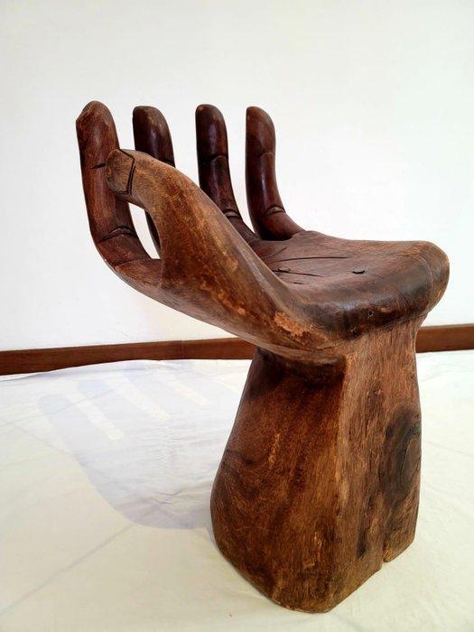 Stoel - Hout - Sedia-Sgabello-Teak, Antiek en Kunst, Curiosa en Brocante