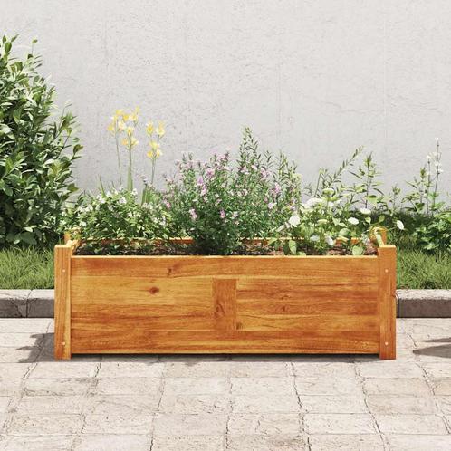 vidaXL Plantenbak verhoogd 76x27,6x25 cm acaciahout, Tuin en Terras, Bloembakken en Plantenbakken, 60 tot 100 cm, Nieuw, Hout