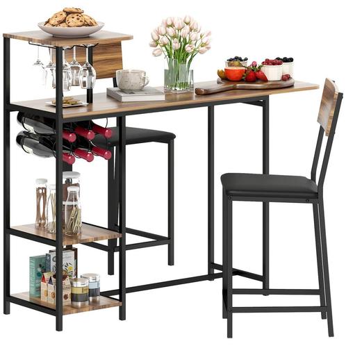 TRUUSK Bartafel Met Barkruk Set, 3-dlg. Bartafel-Set Met Opk, Huis en Inrichting, Tafels | Statafels, Nieuw, Verzenden