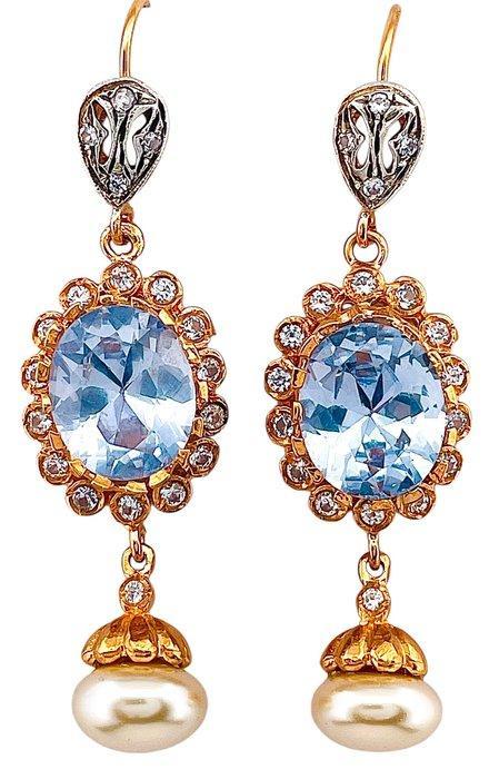 Zonder Minimumprijs - Oorbellen - 9 kt. Geel goud, Zilver, Sieraden, Tassen en Uiterlijk, Oorbellen