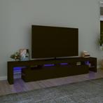 vidaXL Tv-meubel met LED-verlichting 230x36,5x40 cm zwart, Minder dan 50 cm, Verzenden, Nieuw, Minder dan 100 cm