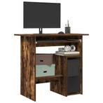 vidaXL Bureau 80x45x74 cm bewerkt hout gerookt eikenkleurig, Huis en Inrichting, Bureaus, Verzenden, Nieuw