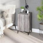 vidaXL Nachtkastje 40x35x70 cm bewerkt hout grijs sonoma, Minder dan 45 cm, Verzenden, Nieuw, 70 cm of meer