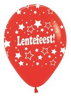 Ballonnen Lentefeest Stars Red 30cm 25st, Hobby en Vrije tijd, Nieuw, Verzenden
