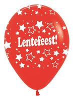 Ballonnen Lentefeest Stars Red 30cm 25st, Verzenden, Nieuw