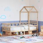 vidaXL Kiderbed met huisje 90x200 cm massief grenenhout, Huis en Inrichting, 90 cm, Eenpersoons, Bruin, Verzenden