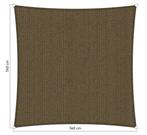 Premium schaduwdoek 3.6x3.6m vierkant waterdoorlatend Ja..., Tuin en Terras, Nieuw